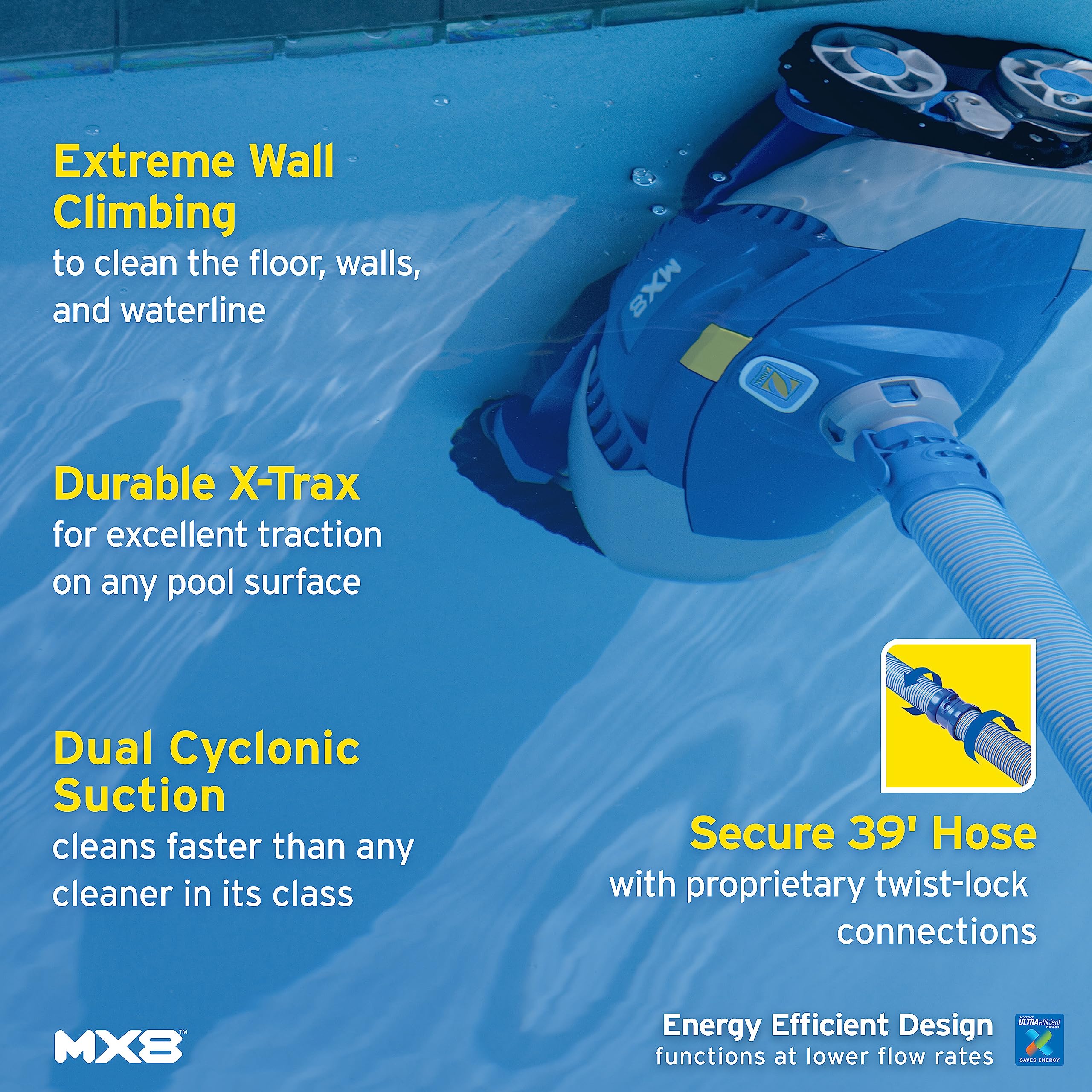 maa❗️ Amazon.com : Zodiac MX8 Suction Pool Cleaner for All In-Ground